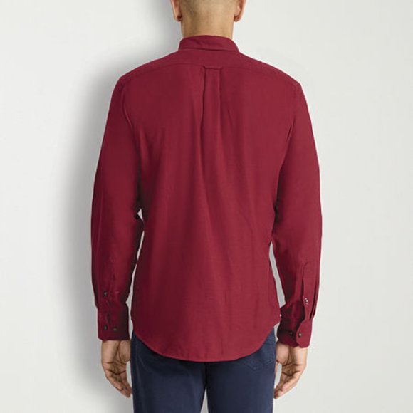 IZOD Stratton Men's Moisture Wicking Classic Fit Flannel Shirt - L - Red - NWT - Picture 2 of 2